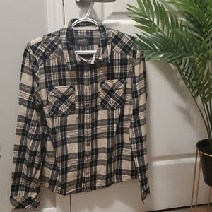 TNA plaid button up shirt